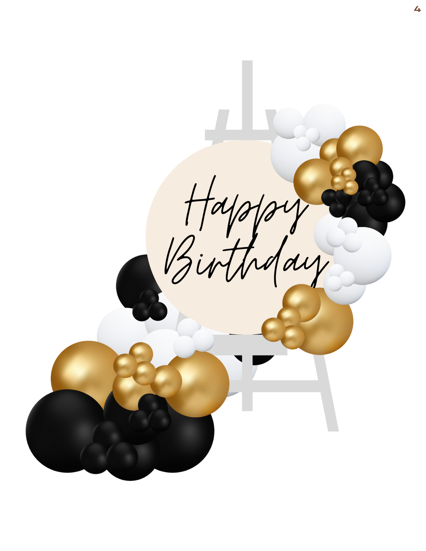 Balloon Garland + Signage + Easel