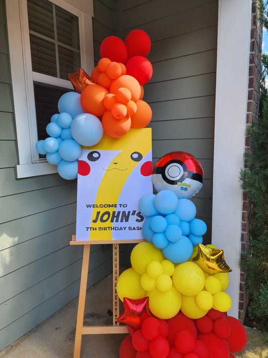 Balloon Garland + Signage + Easel